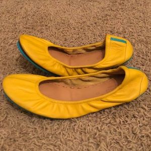 Tieks mustard yellow ballet flats